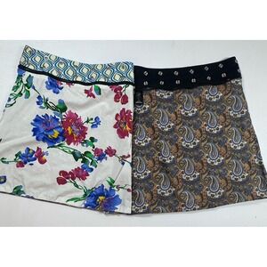 Zand Amsterdam Button One Size Paisley Floral Wrap Skirt Women's OS (b8) Boho